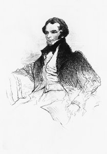 Portret van Prosper Merimee (1803-1870), Franse schrijver, toneelschrijver, historicus en archeoloog, gravure uit Prosper Merimee, Ses portraits, ses dessins, sa bibliotheque, door Maurice Tourneux, uitgegeven door Charavay freres door William M. Timlin