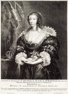 Portret van koningin Henrietta Maria de Bourbon