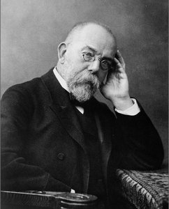 Portret van Robert Koch, Duitse arts door Unbekannter Künstler