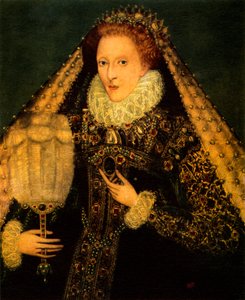 Portret van koningin Elizabeth I van Engeland (prent) door Unbekannter Künstler