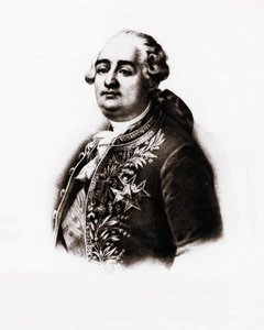 Portret van de koning van Frankrijk Lodewijk XVI (1754-1793) Gravure uit de 19e eeuw