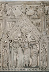 Detail van het graf van Ines de Castro door William Jennys
