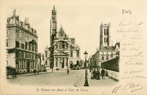 Saint Etienne du Mont, Tour de Clovis, Parijs, Seine, Île de France, Frankrijk door William M. Timlin