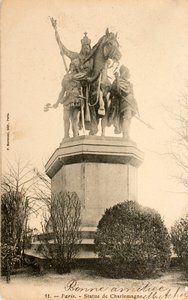 Standbeeld van Karel de Grote, Parijs, Seine, Île de France, Frankrijk door William M. Timlin