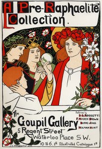 Pre-Raphaelite tentoonstelling in de Goupil Gallery, Londen, ca. 1897