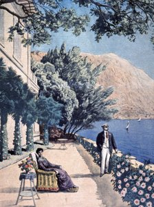 Presidentiële vakantie, Poincaré in Eze les Pins door Unbekannter Künstler
