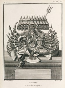 Ravanen, koning van het eiland Ceylon door Unbekannt