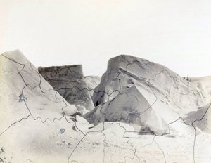Recent gevormde Floe-Bergs, met de oude waterlijn, tijdens de Arctische Expeditie van kapitein George Nares door Unbekannter Künstler
