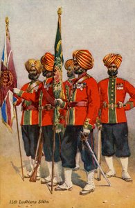 Regiment van de 15e Ludhiana Sikhs door Unbekannter Künstler