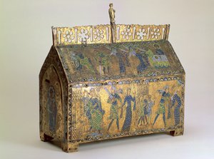 Reliekschrijn met scènes uit het leven van St. Valeria, Limoges, c.1175 door Unbekannt