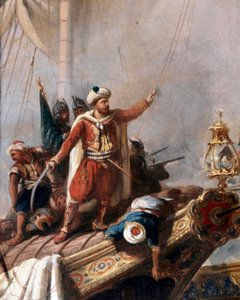 Voorstelling van Hayreddin Barbarossa. (detail) (schilderij)