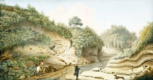 Weg van de Grot van Pausilipo naar Pianura, Koninkrijk Napels, c.1767 door Unbekannter Künstler
