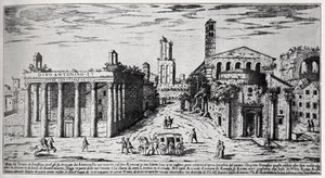 Romeins Forum 16e eeuw (gravure)