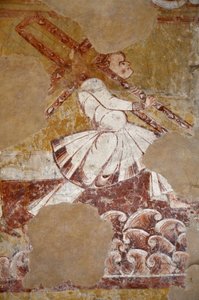 Romaans kunst: Simon van Cyrene draagt het kruis van Christus (detail) door Unbekannter Künstler
