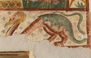 Sint Maria in Sylvis, abdij, kerk, fresco, Sesto al Reghena, Friuli, Italië (foto) door Benjamin Baud