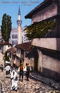 Sarajevo, hoofdstad van Bosnië-Herzegovina begin 20e eeuw (ansichtkaart) door Unbekannter Künstler