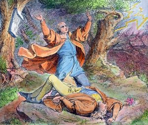 Scène uit het leven van protestantse hervormer Martin Luther door Unbekannter Künstler