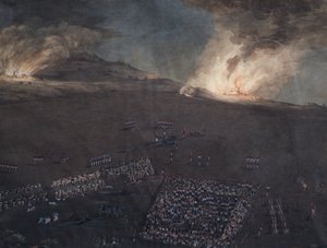 Slagveld schets uit de Napoleontische oorlogen door Unbekannter Künstler