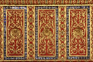 Beeldhouwwerk. Marmeren Tempel. Wat Benchamabophit Dusitvanaram Ratchaworawiharn. 1899. Bangkok. Thailand door Unbekannt