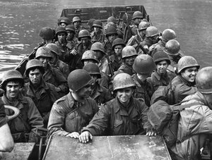 Tweede Wereldoorlog (1939-1945): Boppard bij Koblenz (Duitsland) 22 maart door Unbekannt