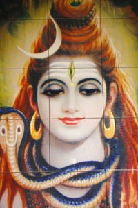 Shree hindoetempel, Leicester. Shiva mozaïek. Verenigd Koninkrijk