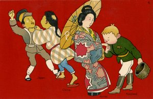 Sino-Japanse Oorlog en Russische bezetting van Korea door Unbekannter Künstler