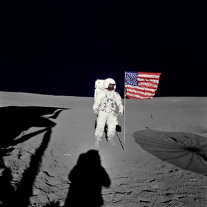 Ruimtewandeling van Edgar Mitchell tijdens Apollo 14 missie