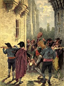 Spaanse Serenade. Gravure in De Volkeren van de Aarde 1890. door Unbekannter Künstler