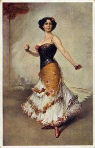 Spaanse danseres met castagnetten