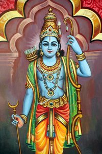Sri Vadapathira Kaliamman hindoetempel. Avatar van Vishnu. Heer Rama 7e incarnatie. Singapore door Unbekannt
