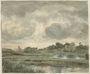 Stafford - Ver Uitzicht vanuit het Oosten: aquarel, nd [?19e eeuw] door Unbekannt
