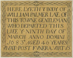 Stafford - Monumentale inscriptie in St. Mary