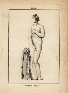 Standbeeld van Venus Doree (goud), Romeinse godin van liefde, schoonheid, seks en vruchtbaarheid