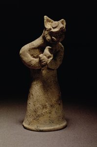 Statuette van een Leeuwenkop Demon, Mesopotamië, ca. 5000-1000 v.Chr. (terracotta) door Unbekannt