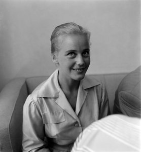 De actrice Maria Schell op het XVII internationale filmfestival in Lido, Venetië - 1956