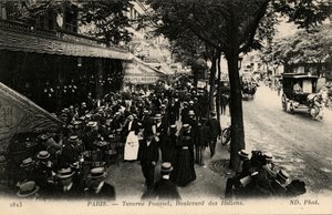 Taverne Pousset, Boulevard des Italiens, Parijs door Unbekannter Künstler