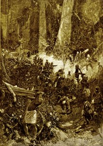 De Ashanti Oorlog van 1900: Een gevecht in het bos door Unbekannter Künstler