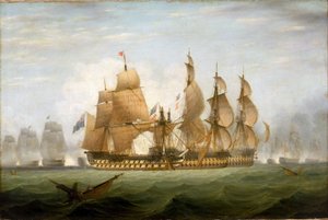 De Slag bij Kaap Sint-Vincent (Portugal), 14 februari door Unbekannter Künstler
