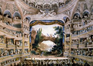 Het Comédie Française theater aan het eind van de 18e eeuw, eind 19e eeuw door Unbekannter Künstler