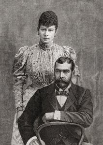 De hertog en hertogin van Cornwall, George V en zijn vrouw Mary van Teck