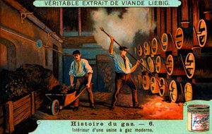 De geschiedenis van gas: Het interieur van een moderne gasfabriek door Unbekannter Künstler