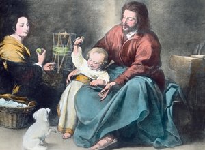 De Heilige Familie met het vogeltje