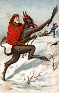De Krampus, ca. 1910 (ansichtkaart) door Unbekannter Künstler