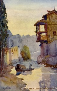 Het Mar-kanaal, Srinagar, Kasjmir, India