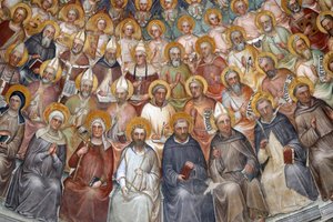 De doopkapel van Padua. Plafondfresco