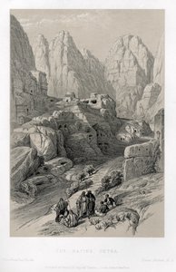 Het theater in Petra door Unbekannter Künstler