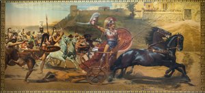 De triomf van Achilles - Schilderij in het Achilleon-paleis, Corfu door Unbekannter Künstler