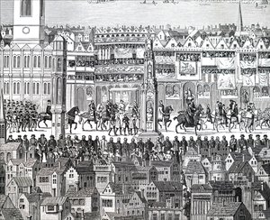 De kroningsprocessie van koning Edward VI door Unbekannt
