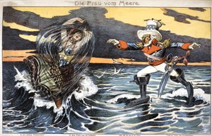 De dochter van de zee, Uncle Sam en Cuba door Unbekannter Künstler