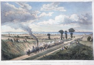 De opening van de Canterbury & Whitstable Railway, Kent, 3 mei 1830